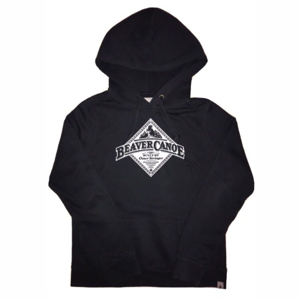 Black Beaver Canoe Hoodie